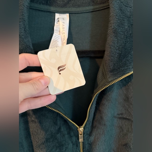 Fabletics Cozy Cord Zip Jumpsuit Green NWT, Size XL - Picture 8 of 12